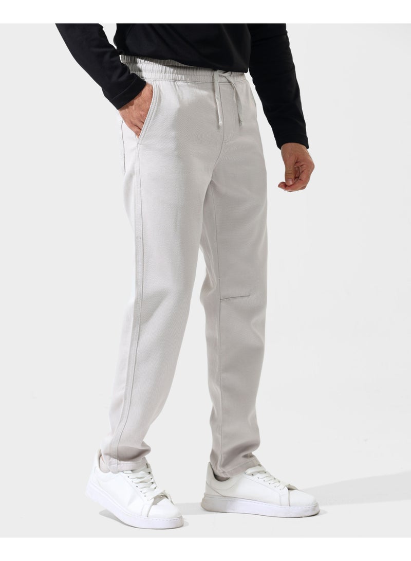 Dott Men's Drawstring Straight Fit Gabardine Pants - Image 2